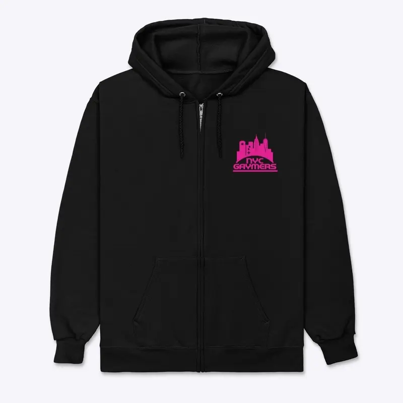 NYC Gaymers Logo Zip - Bright Pink